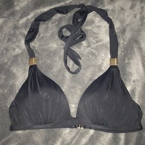 Victoria secret black lightly padded bikini top